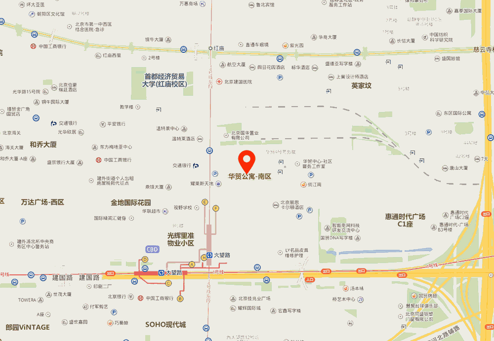 华贸公寓位置地图